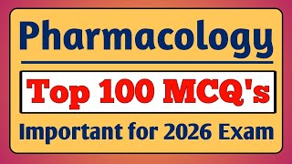 Pharmacology Summer 2026 Exam Top 100 IMP MCQs | D Pharmacy #msbte #bteup #exam 