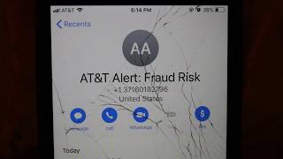 WARNING** AT&T ALERT: FRAUD RISK Phone calls. *Scam*!!!! DO NOT PICK UP!