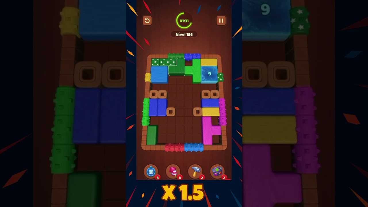 Wood Block Jam - Level 156 Solution 🔓 | Fastpass Reward Unlocked!