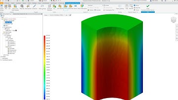 Autodesk Inventor Nastran Validation 11 - Thermal Stress of a Thick Walled Cylinder