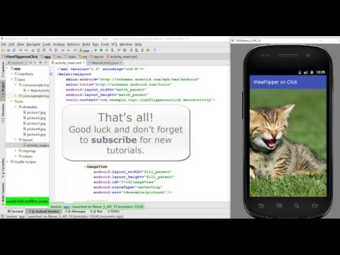 Tutorial ViewFlipper on Click in Android Studio 1.5.1