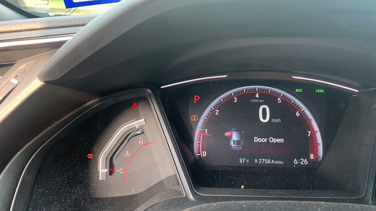 TPMS Reset Calibration 2020 Honda Civic - quick and easy using touch