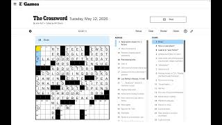 Solving the NYT Crossword - Tuesday May 12 2026