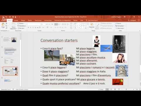Beginning Italian Lesson