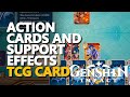 Action cards and support effects genshin impact tcg card board game tutorial