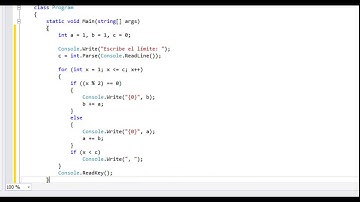 Serie Fibonacci en C#