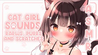 【ASMR】sleepy cat girl purrs you to sleep! scratching, rawr, nyans ...