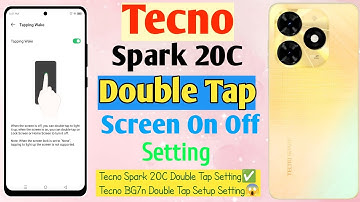 How To Tecno Spark 20C Double Tap Setting/Tecno BG7n Double Tap Setup Setting || 2025