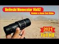 Beileshi Monocular 16x52 Review and Zoom Test Video 2021