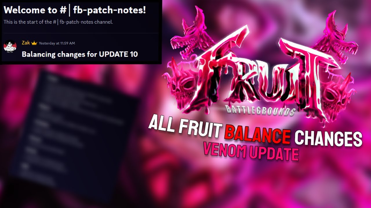 Fruit Battlegrounds Dough Update log and patch notes