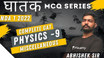 NDA Physics MCQ Day #7 Ghatak MCQ Series - Best To Crack NDA 2022 | Complete GAT |Learn With Sumit