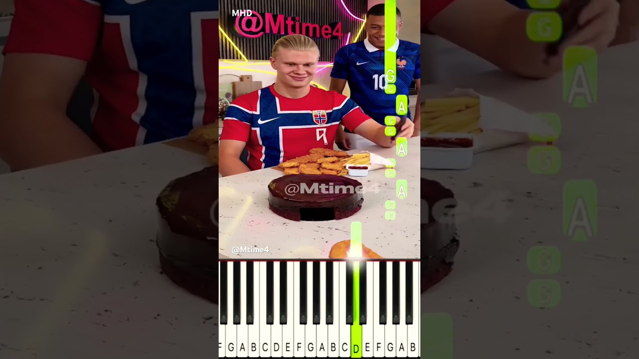 When Haaland Catches You Stealing His Nuggets 😂🍗 @Mtime4 - Piano Tutorial