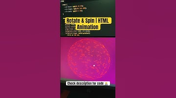 Rotate & Spin HTML Animation #javascript #htmlcss #shorts