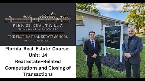 Florida Real Estate Course Unit 14 Review: Computations & Transactions