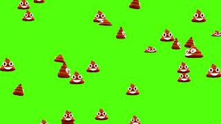 Floating Emoji Overlay Poop- Green Screen  [FREE USE]