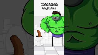 Hulk Tuvalet Eğitiminde: Dev Adam Koca Lazımlığa Karşı! Bölüm 2: Yeşil Dev #shorts  🦖🚾😂🥣