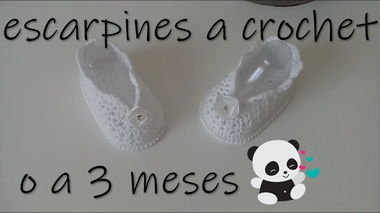escarpines a crochet para bebe -modelo angi - YouTube