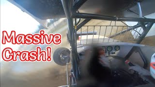 Tanner Holmes Massive Crash | Skagit Speedway | Full Sprint Car Onboard | June 18th, 2020