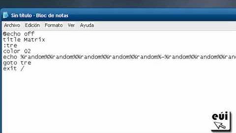 EÚI - Hacer efecto Matrix con Batch