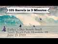 105 Barrels in 9 Mins | Big Waves at Sandy Beach Park (Bodyboarding) | Oahu, Hawaii | Father's Day