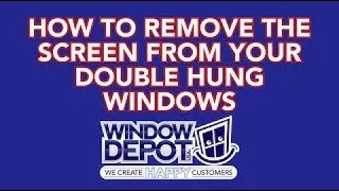 How To Remove The Screen From Your Double Hung Windows