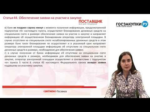 Обеспечение заявки на участие в закупке