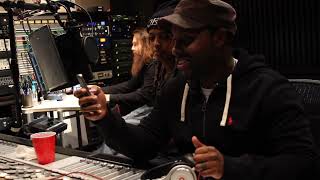 Jon Connor The Artist Yahn Freeman Lia Mack in the studio working on Vehicle City album