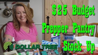 $25 Budget Prepper Pantry Stock Up from Dollar Tree