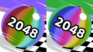 Ball Run 2048 vs Reverse gameplay Ball Colour Run walkthrough , iOS Android New Update( part : 2193)