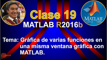 CLASE 19: Gráfica de varias funciones matemáticas en una misma ventana gráfica con MATLAB 2016