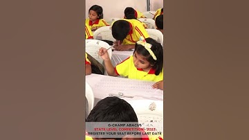 G-Champ Abacus | State Level Abacus Competition | #shortsvideo