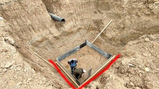 We built a foundation in an 8 meter pit