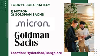 Micron Hiring Associate Systems | Staff Embedded SE | Goldman Sachs Hiring Software Engineer |