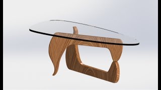 Design CAD model of a table in SolidWorks