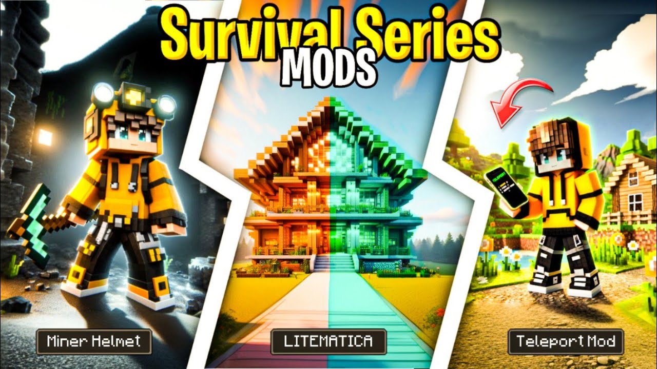 TOP 5 MOST EPIC SURVIVAL MODS FOR MINECRAFT PE 1.21 🔥 - YouTube