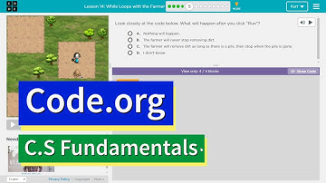 While Loops with the Farmer CS Express Lesson 12.5 - Course D 12.5 Code.org Tutorial with Answers