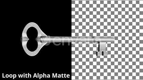 Floating Classic Key on Black with Alpha Matte | Motion Graphics - Envato elements