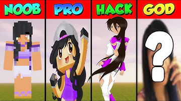 Pixel Art (NOOB vs PRO vs HACKER vs GOD) Aphmau in Minecraft