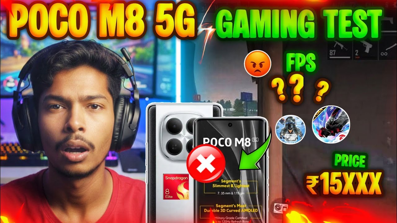 POCO M8 5G  GAMING TEST ! POCO M8 5G FPS ? POCO M8 5G