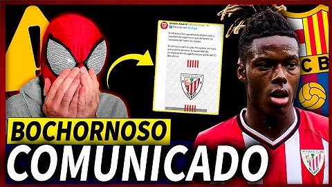 🤬¡NUEVO COMUNICADO OFICIAL de ATHLETIC CONTRA el BARÇA por el FICHAJE de NICO WILLIAMS!