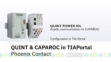 Acyclic communication in TIA Portal - QUINT POWER power supply & CAPAROC