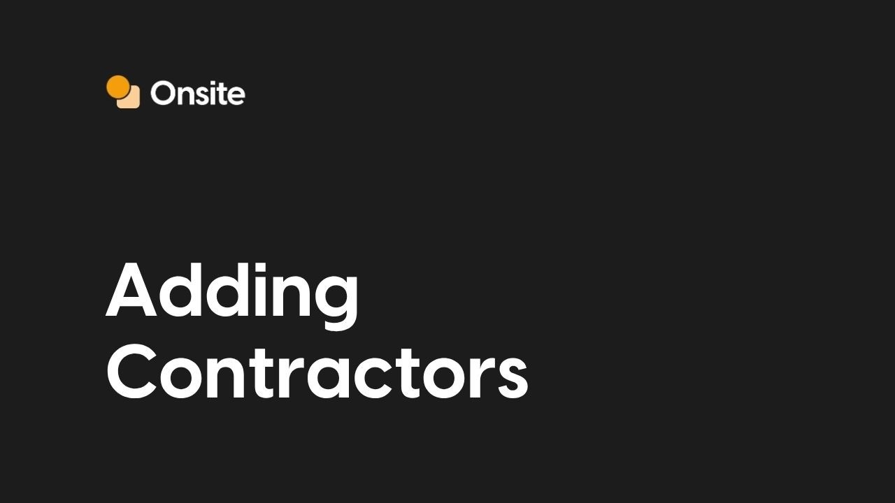 How to add a new contractor
