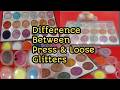 A Clear Difference Between Press &amp; Loose Glitters ||MISSROSE Glitters Pallete Review