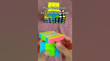 Plus Pattern On || 5x5 & 4x4 || 👀 Cube #shorts #cube #viral #youtubeshorts