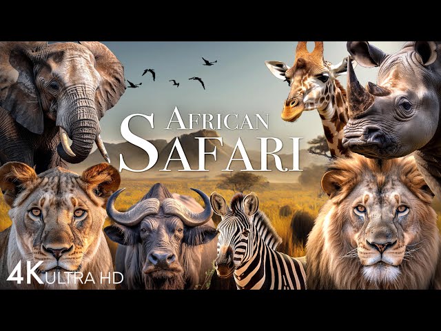 African Safari 4K - Amazing Wildlife of African Savanna | Scenic Relaxation Film class=