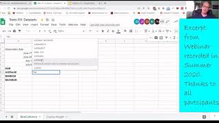 Sum, Average, Max, and Min in Google Sheets