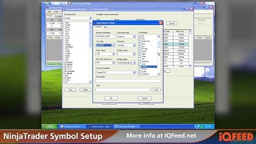 How to enter IQFeed symbols into NinjaTrader Software