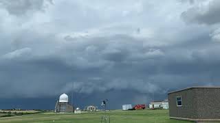 Time lapse of clouds as a gust front moves through the Doge City Airport