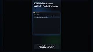 Dashboard profissional em Python com dados reais e exportacao: Configuracao segura