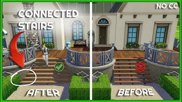Sims 4 Tutorial BASE GAME [3 in 1] | How to STAIRS between ROUNDED Foundations | NO CC | RGR Gaming
